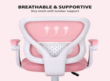 Kids Desk Chair - Children Office Study Seat with Footrest CILO - Pink V274-FT-OC-2615-FPK