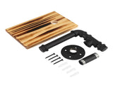 lIron Pipe Wall Mount Paper Holder Rack Wood Shelf Bathroom Toilet V1294-YM0722-JY01086