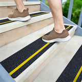 6"x32" Anti Slip Traction Treads 10 Pack, with Glow in Dark Stripe, Best Grip Tape Grit Non Slip, V1107-116-34326-BLA6