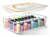 Acrylic Paint Storage Box for 2 Fl. Oz Paints, 48 Bottles Capacity, Brushes Craft Organizer with V1192-AZ-W-23037