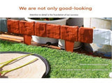 20-pack Grey Interlocking Faux Stone Garden Edging Fence - Flexible PVC Flower Bed Border Panel for V888-ELOSUNG56430