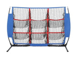 Everfit Soccer Net Baseball Pitching Football Goal Training Aid 9 Target Zone PN-B025-BL