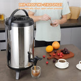 Stainless Steel Insulated Beverage Dispenser, 9.2 Liter, Thermal Hot and Cold Drink Server Dispenser V952-YLHLQQYX12L0TQWXUV0