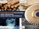 5PCS Angle Grinder Wood Carving Disc Set, Polishing Wheel Pad Sanding Disc for Wood, Stump Grinder V1107-146-91425