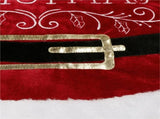 Christmas Tree Skirt Red Velvet Tree Skirt Tree Bottom Decoration Apron V1192-AZ-W-10470
