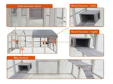 Samland Large Wooden Outdoor Cat House Catio with Platforms, Ramps, Cozy Houses and Weatherproof V1060-DCT2441