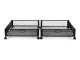 Artiss 2X Under Bed Storage Containers Metal Boxes Quilt Organiser with Wheels UBS-A-MET01-BKX2