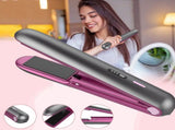 2-in-1 Hair Straightener and Curler, Portable with Adjustable Heat V888-ELOSUNG16547