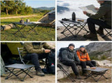 Roll Up Camping Table with Carry Bag, Lightweight Aluminium Table for Picnics, BBQs, Travel and V1189-LC-AMZ-00056