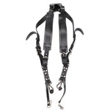 Camera Strap Leather Double Shoulder Harness Strap Photography Accessories for DSLR CamerasBlack V1294-YM0901-3117200124011