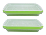 Sprouting Tray Transparent Lid Dense Small Holes Fine Workmanship Plastic Material Seed Sprouter V1294-YM0715-3111210450011