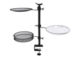 Deck Bird Feeder for Railing Mount Detachable Outdoor Balcony Three Trays Bath Fence V1294-YM0901-3111240176111