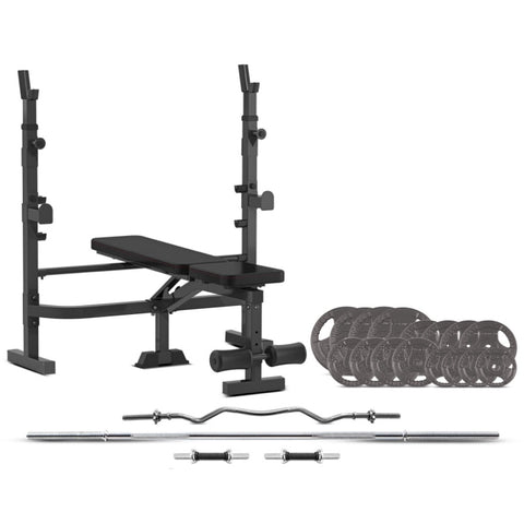 CORTEX MF4000 Bench Press with 90kg Standard Tri-Grip Weight and Bar Set V420-BENCHMF4000-A