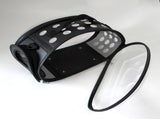 Black Foldable Breathable Pet Carrier with Panoramic Window & Strap - EVA & Lychee Leather Crossbody V888-ELOSUNG45414