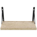 Khaki Triangular Floating Shelf Metal and Wood Storage Solution for Wall Mount V1369-AZ3-W-20571