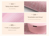 Pink Wireless Air Compression Leg Calf Massager with Heat - Rechargeable Kneading V888-ELOSUNG56206-1