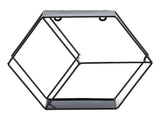 Hex Shelves Simple Wrought Iron Hexagonal Bedroom Living Room Office Wall Shelf DecorationBlack V1294-YM0523-3115210232211