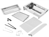 Stainless Steel Portable Outdoor BBQ Barbecue Grill Set Charcoal Kebab Picnic Camping Sets Medium V610-BBQMED-SIL