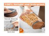 12Pcs 3.5 Inch Wide Mouth Jar Lids Reusable Canning Wooden with Airtight Silicone Seal V1369-AZ3-W-11674