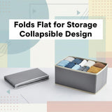 6 Pcs Drawer Organizers for Clothes Foldable Storage Bins for Wardrobe, Underwear, Socks, Bras, V1237-ZY00B0FJMW2BHQ