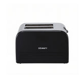 Devanti 2-Slice Toaster, LED Display 3.5cm Wide Slots 6 Browning Levels TOASTER-2S-SS-BK