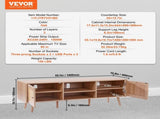 Rattan TV Stand, Mid Century Modern TV Stand for 65 inch TV, Boho Rattan TV Cabinet with Build-in V952-TBDSJ55YCXMS61WF0V3