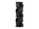 Artiss 5 Tiers Bookshelf Swivel Bookcase Display Shelves Stand Round Black FUR-S-DS-5TR-BK