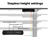 Artiss Standing Desk Frame Only Dual Motor Motorised White HASD-268-WH