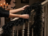 Clearance! Black Garland Artificial Norfolk Pine Garland Halloween Garlands Faux Garland for Table V1366-AZ2-W-24701