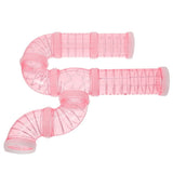 Durable Pink Hamster Cage Accessory Plastic Tunnel for Pets 1Set V1370-AZ4-08662