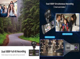 BDI C309 3-Camera 1080P Front & 720P Inside 2 Inch Screen 480P Back Dash Cam V28-ELEBDIC309