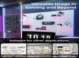 CARLA HOME Pegboard Wall Organizer Kit with 4 Modular Black Pegboards & 19 Accessories for Gaming, V178-36277