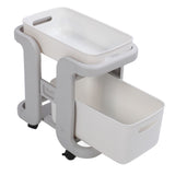 Rolling Utility Cart Multipurpose Large Capacity Drawer Design 2 Tier Mobile Utility Cart for V1294-YM0901-3117240113411