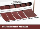 Emery Cloth Roll 20ft Aluminum Oxide Abrasive Sandpaper Roll Assortment Kit Reusable Woodworking V1369-AZ3-W-12602