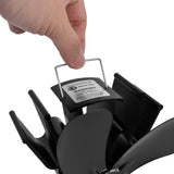 Heat-powered 5 Blades Fireplace Fan V915-EL0094