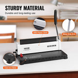 Coil Spiral Binding Machine, Manual Book Maker 34-Holes Binding 120 Sheets, Punch Binder with V952-ZDJ20TQSSD32IJ2STV0