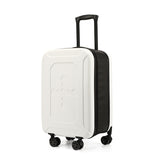 White 20 Inch Foldable Carry-on Suitcase Ultra Lightweight 2.1kg Hard Shell Luggage with 360 Spinner V888-ELOSUNG43257