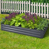 Green Fingers 2x Garden Bed 210x90cm Planter Box Raised Container Galvanised Herb GARDEN-ALUMGR-21-FC2