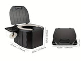 Portable folding toilets with PU seat cushions and portable toilets with covers, suitable for RVS, V1105-YACS-001
