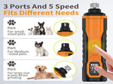 Cordless Electric Pet Nail Grinder with Adjustable 5-Speed Control, Ultra-Quiet Motor, LCD Display, V1341-ZY-K95N65FL-2DIAMONDGRINDINGHEADS