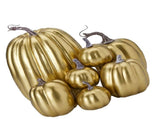 7pcs Simulated Pumpkin Glossy Paint Lightweight Creative Reusable Foam Pumpkin for Decoration Prop V1294-YM0901-3115240060514