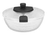 Manual Salad Dehydrator Transparent Plastic Hand Crank Vegetable Washer Dryer Drainer for Kitchen V1294-YM0901-3118250047211