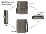 Leather Wallet Women Rfid Blocking Large Capacity, Zip Around Long Wallet - Pu Phone Clutch Purse, V1189-LWWAL-20260325-00080