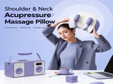 Wireless Neck and Shoulder Kneading Massage Pillow with Heat, Multi-Position Body Relaxation Device V1341-ZY-5PHDS6LG-LAVENDER