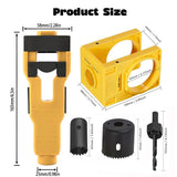 Door Lock and Latch Installation Tool Kit with Hole Saw, Mortise Template and Chisel Guide for V1341-ZY-ZYAEAY3R-BLUE