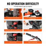 Tiller Cultivator Gas Powered, 212CC 4-Stroke Garden Cultivator, Tiller with 4 Steel Adjustable Rear V952-RYGYJ212CCSCGHWDEV0