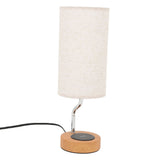 Table Lamp with Wireless Charger ABS USB Modern LED Dimmable Bedside Nightstand Lamp for Bedroom V1294-YM0901-3119230117411