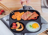 Nonstick Square Grill Pan 3 Section Versatile Breakfast Skillet Divided Egg Frying Pan for Stove V1294-YM0901-3118240108311