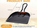 2X Industrial Metal Dustpan 12Inch Dust Pan with Handle Handheld Dustpan Wide Scoopers Dust and V1192-AZ-W-22346