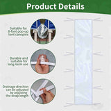 Rain Gutter for Pop Up Canopy, Reusable 10ft Waterproof Canopy Rain Gutter Between Tents, Clear V1192-AZ-W-18094